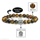 Tiger Eye with Buddha Head stylish and healing Bracelet 