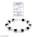 Karungali Malai Bracelet 10 beads black ebony wood with silver cap
