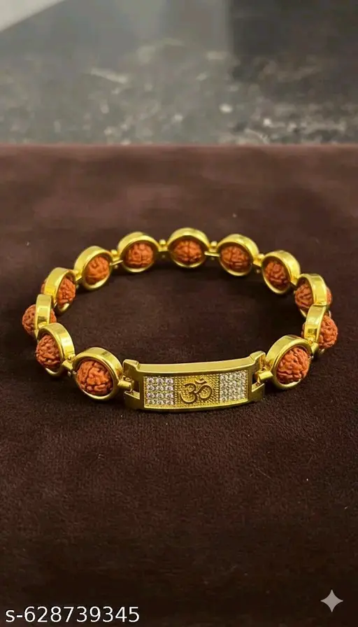 Om mahakal design Rudraksh Bracelet 